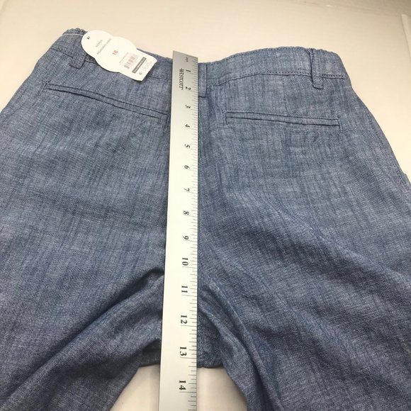 Wonder Nation Boy's Size 18 Adjustable Waist Flat Front Shorts Blue New - Picture 13 of 13